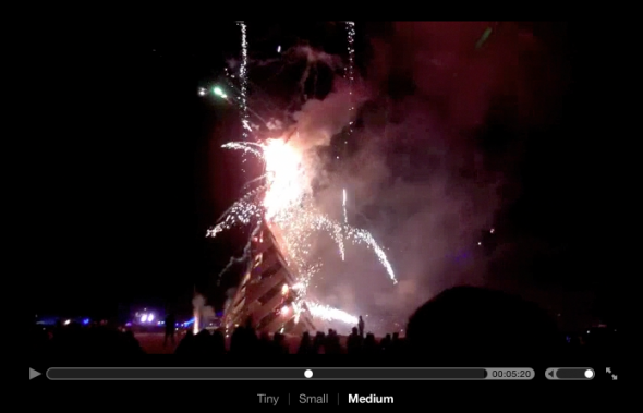 Burning The Man - Fire Dancers, Fire Works, and plain old Fire at Burning Man 2011