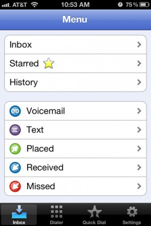 Google Voice - voicemail to text
