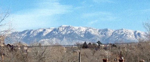 WiFi on the Train - the Sandia Mountains near Albuquerque NM