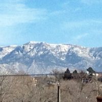 Amtrak Scenic View - the Sandia Mountains near Albuquerque NM